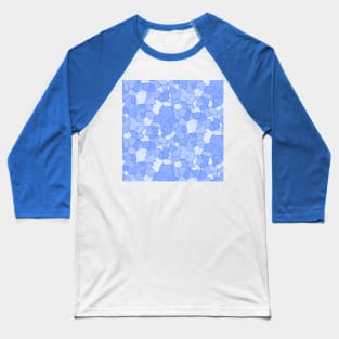 Blue Earthy Shapes Baseball T-Shirt